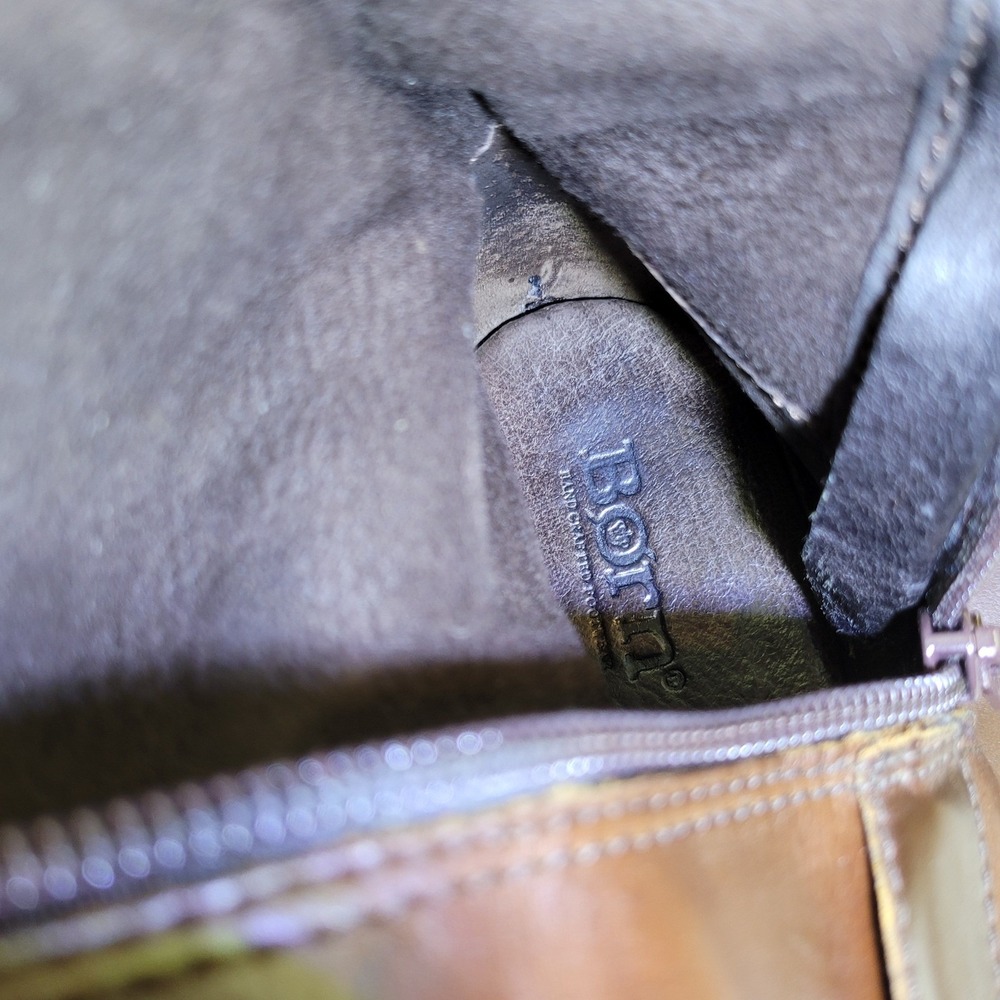 Born Riding Boots W62417 Mahogany Brown Leather Harness Tall Zip Shoes 8.5 40 - Picture 13 of 13